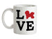 Love Bichons Frise Dog Silhouette Ceramic Mug