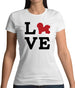 Love Bichons Frise Dog Silhouette Womens T-Shirt