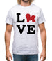 Love Bichons Frise Dog Silhouette Mens T-Shirt