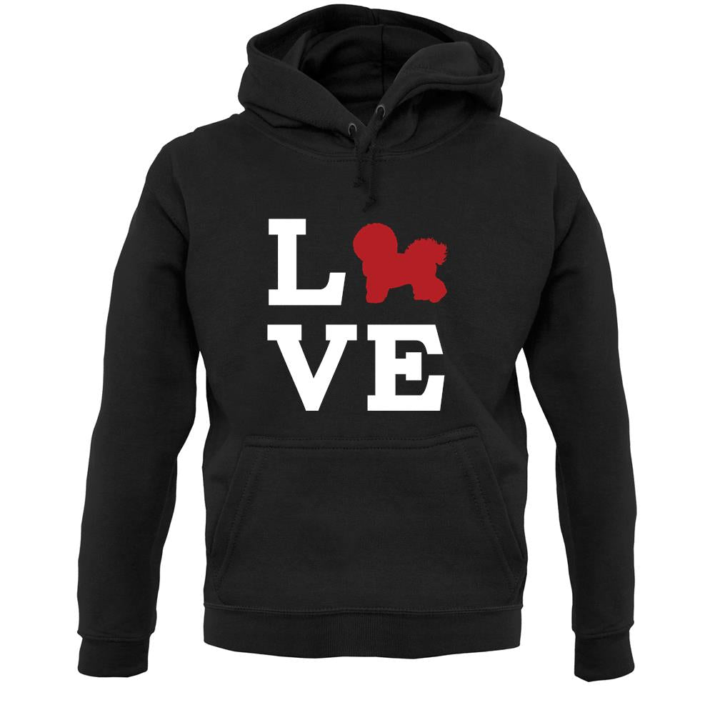 Love Bichons Frise Dog Silhouette Unisex Hoodie