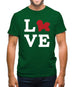 Love Bichons Frise Dog Silhouette Mens T-Shirt