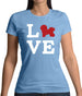 Love Bichons Frise Dog Silhouette Womens T-Shirt