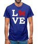 Love Bichons Frise Dog Silhouette Mens T-Shirt