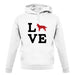 Love Border Collie Dog Silhouette unisex hoodie