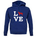 Love Border Collie Dog Silhouette unisex hoodie