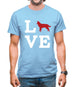 Love Border Collie Dog Silhouette Mens T-Shirt