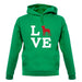 Love Boston Terrier Dog Silhouette unisex hoodie