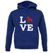 Love Boston Terrier Dog Silhouette unisex hoodie