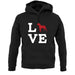 Love Boxer Dog Silhouette unisex hoodie