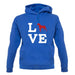 Love Boxer Dog Silhouette unisex hoodie