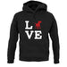 Love Bull Terrier Dog Silhouette unisex hoodie