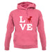 Love Bull Terrier Dog Silhouette unisex hoodie