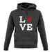 Love Bull Terrier Dog Silhouette unisex hoodie