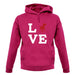 Love Bull Terrier Dog Silhouette unisex hoodie