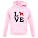 Love Bullmastiff Dog Silhouette unisex hoodie