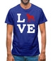 Love Bullmastiff Dog Silhouette Mens T-Shirt