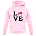 Love Cane Corso Dog Silhouette unisex hoodie