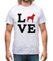 Love Cane Corso Dog Silhouette Mens T-Shirt