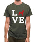 Love Cane Corso Dog Silhouette Mens T-Shirt