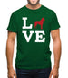 Love Cane Corso Dog Silhouette Mens T-Shirt