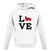Love Cavalier Dog Silhouette unisex hoodie