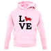 Love Cavalier Dog Silhouette unisex hoodie
