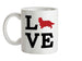 Love Cavalier Dog Silhouette Ceramic Mug
