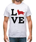 Love Cavalier Dog Silhouette Mens T-Shirt