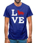 Love Cavalier Dog Silhouette Mens T-Shirt