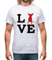 Love Chihuahua Dog Silhouette Mens T-Shirt