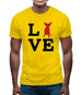 Love Chihuahua Dog Silhouette Mens T-Shirt