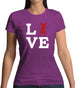 Love Chihuahua Dog Silhouette Womens T-Shirt