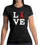 Love Chihuahua Dog Silhouette Womens T-Shirt