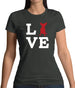 Love Chihuahua Dog Silhouette Womens T-Shirt