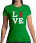 Love Chihuahua Dog Silhouette Womens T-Shirt