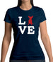 Love Chihuahua Dog Silhouette Womens T-Shirt