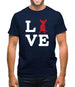 Love Chihuahua Dog Silhouette Mens T-Shirt