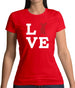 Love Chihuahua Dog Silhouette Womens T-Shirt