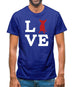 Love Chihuahua Dog Silhouette Mens T-Shirt