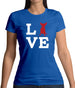 Love Chihuahua Dog Silhouette Womens T-Shirt