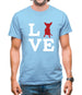 Love Chihuahua Dog Silhouette Mens T-Shirt