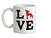 Love Chinese Crested Dog Dog Silhouette Ceramic Mug