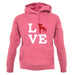 Love Chinese Crested Dog Dog Silhouette unisex hoodie