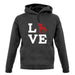 Love Chinese Crested Dog Dog Silhouette unisex hoodie