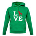 Love Chinese Crested Dog Dog Silhouette unisex hoodie