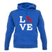 Love Chinese Crested Dog Dog Silhouette unisex hoodie