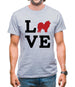 Love Chow Chow Dog Silhouette Mens T-Shirt