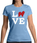 Love Chow Chow Dog Silhouette Womens T-Shirt