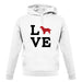 Love Cocker Spaniel Dog Silhouette unisex hoodie