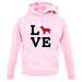 Love Cocker Spaniel Dog Silhouette unisex hoodie